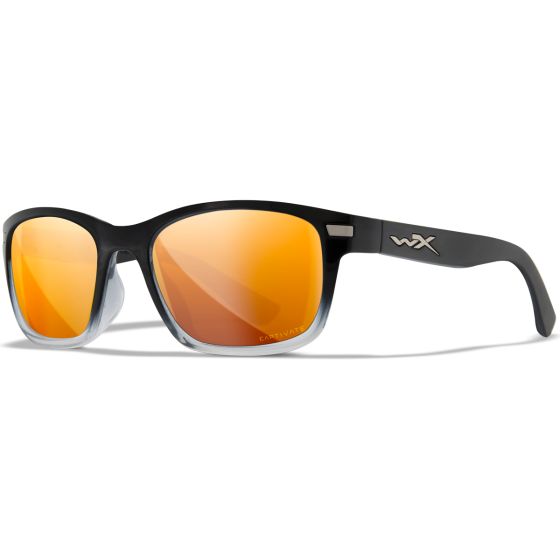 Gafas Wiley X WX Helix - Captivate Polarized Bronze Mirror Lenses / Gloss Black Fade to Clear Crystal