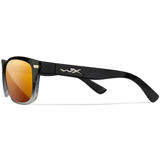 Gafas Wiley X WX Helix - Captivate Polarized Bronze Mirror Lenses / Gloss Black Fade to Clear Crystal