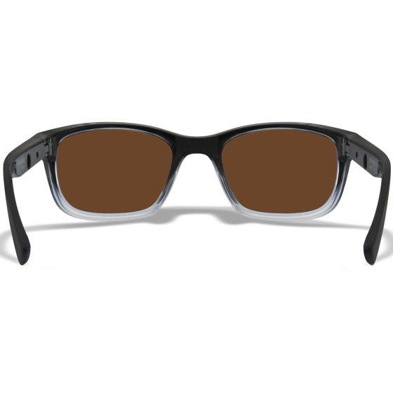 Gafas Wiley X WX Helix - Captivate Polarized Bronze Mirror Lenses / Gloss Black Fade to Clear Crystal