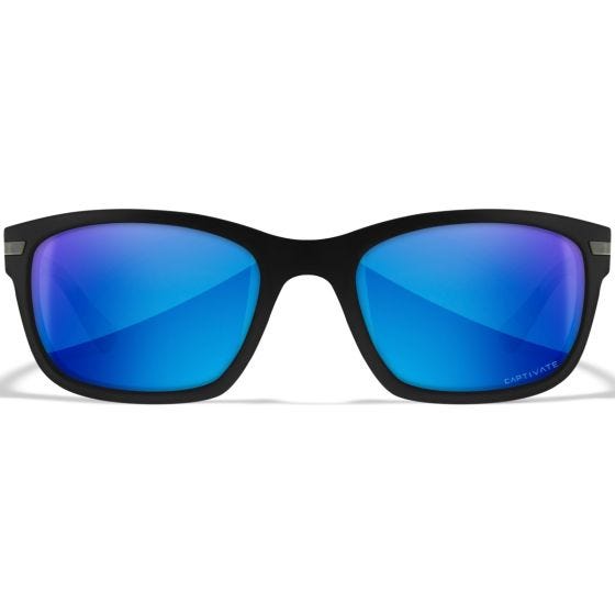 Gafas Wiley X WX Helix - Captivate Polarized Blue Mirror Lenses / Matte Black Frame