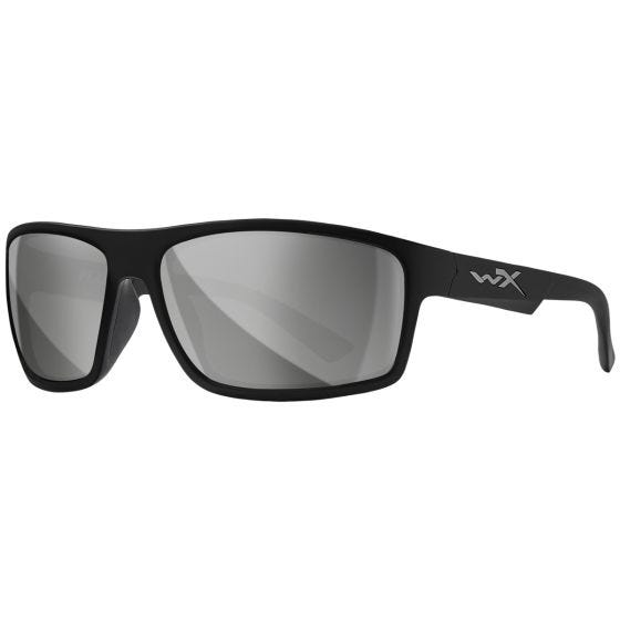 Gafas Wiley X WX Peak - Silver Flash Lenses / Gloss Black Frame
