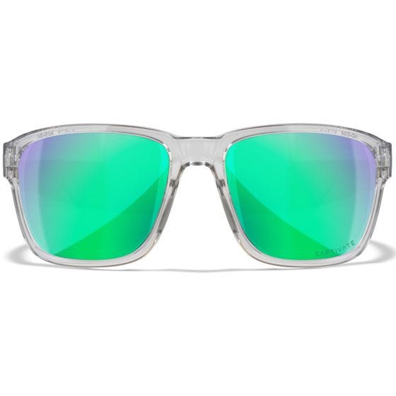 Gafas Wiley X WX Trek - Captivate Polarized Green Mirror Lenses / Gloss Crystal Light Grey Frame