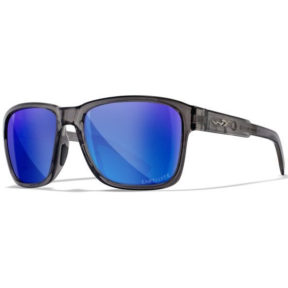 Gafas Wiley X WX Trek - Captivate Polarized Blue Mirror Lenses / Gloss Crystal Dark Grey Frame
