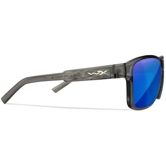 Gafas Wiley X WX Trek - Captivate Polarized Blue Mirror Lenses / Gloss Crystal Dark Grey Frame