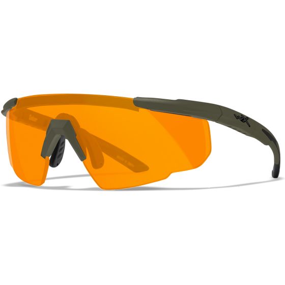 Gafas Wiley X Saber Advanced - con lentes gris + transparentes + naranja / y montura en Verde aceituna