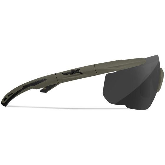 Gafas Wiley X Saber Advanced - con lentes gris + transparentes + naranja / y montura en Verde aceituna