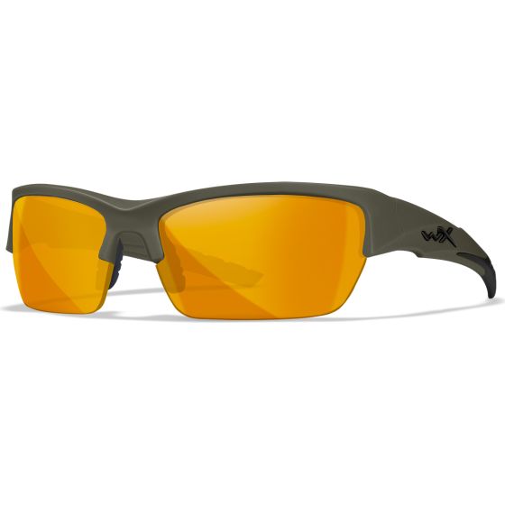 Gafas Wiley X WX Valor 2.5 - con lentes gris + transparentes + naranja claro / y montura en Verde aceituna
