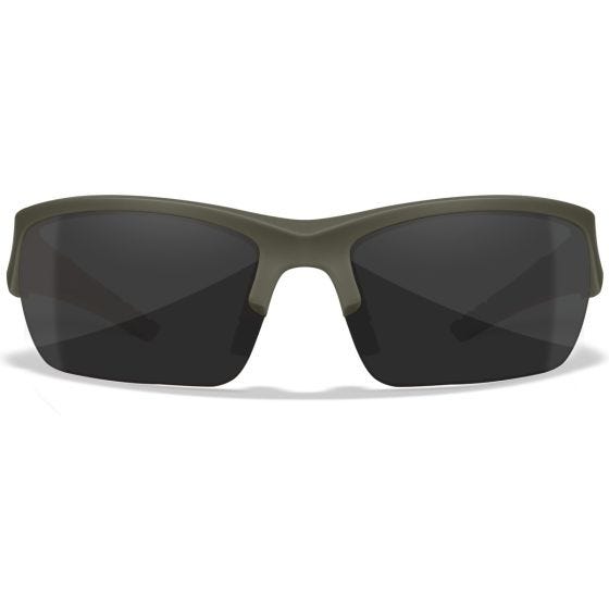 Gafas Wiley X WX Valor 2.5 - con lentes gris + transparentes + naranja claro / y montura en Verde aceituna