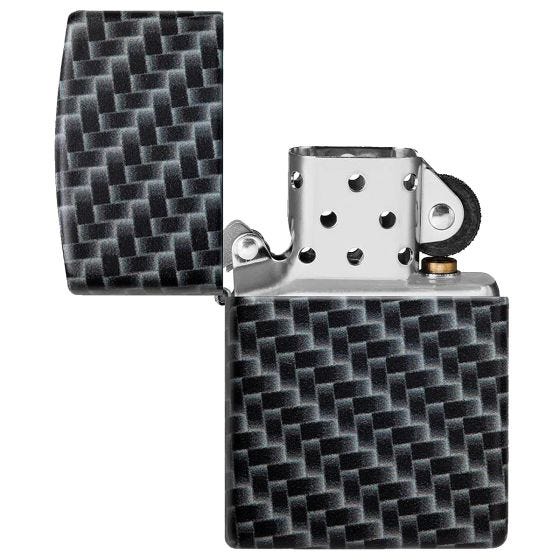 Mechero Zippo Carbon Fibre Design - White Matte