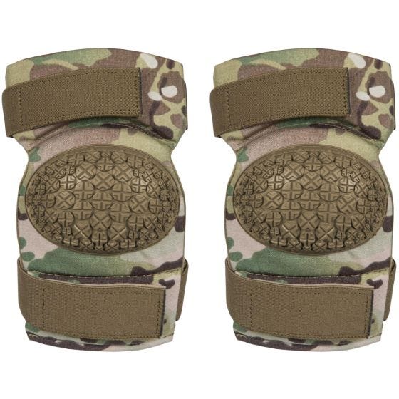 Coderas Alta Industries AltaCONTOUR 360 con placas Vibram y cierres AltaGRIP en MultiCam