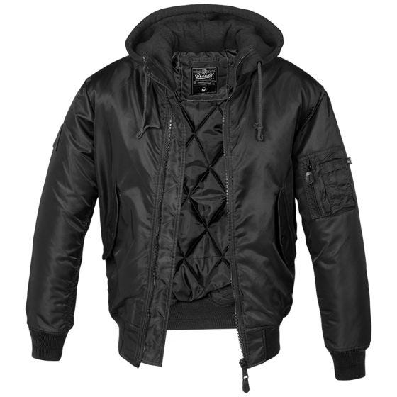 Chaqueta con acolchado y capucha Brandit MA1 en negro