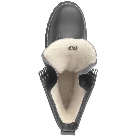 Botas militares Brandit Combat con pelo sintético en negro