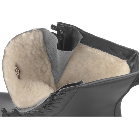 Botas militares Brandit Combat con pelo sintético en negro