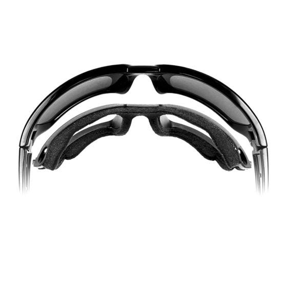 Gafas Wiley X WX Boss con lentes transparentes y montura en negro brillante