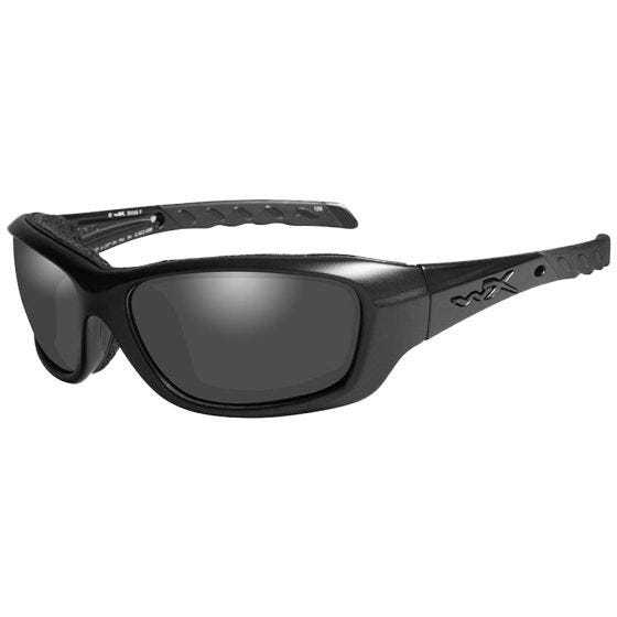 Gafas Wiley X WX Gravity con lentes ahumadas grises y montura Black Ops en negro mate