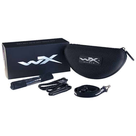 Gafas Wiley X WX Tide con lentes ahumadas grises y montura Black Ops en negro mate