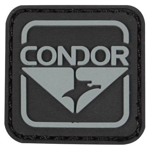 Parche Condor Emblem de PVC en negro y gris