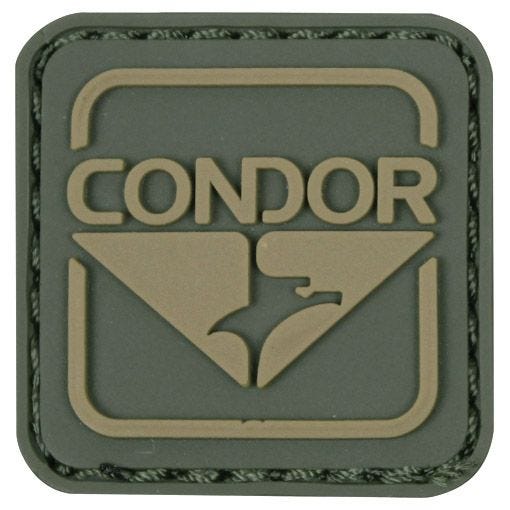 Parche Condor Emblem de PVC en verde y marrón
