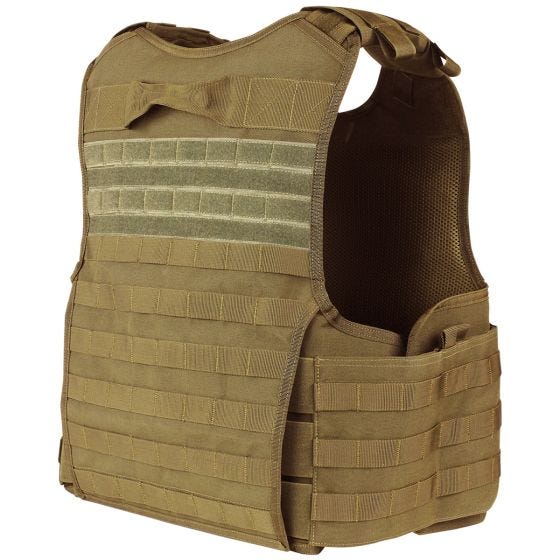 Chaleco portaplacas de liberación rápida Condor Enforcer en Coyote Brown