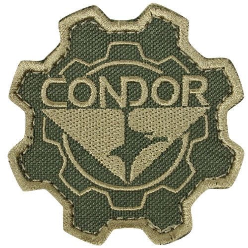 Parche Condor con diseño de rueda dentada en Tan