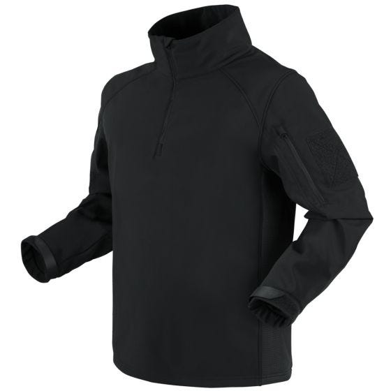 Cazadora SoftShell con cremallera de 1/4 Condor Patrol - Negro