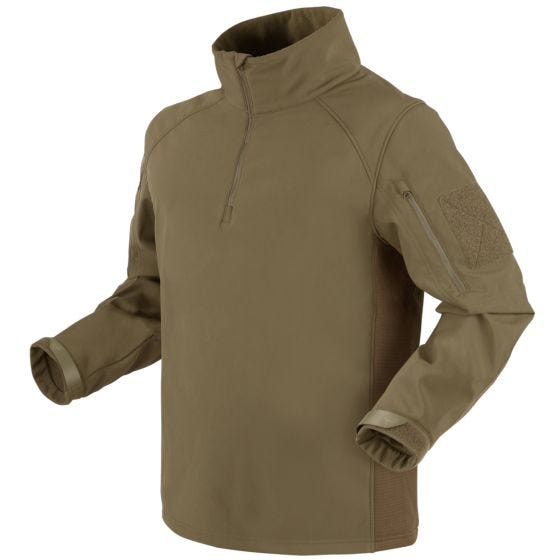 Cazadora SoftShell con cremallera de 1/4 Condor Patrol - Tan