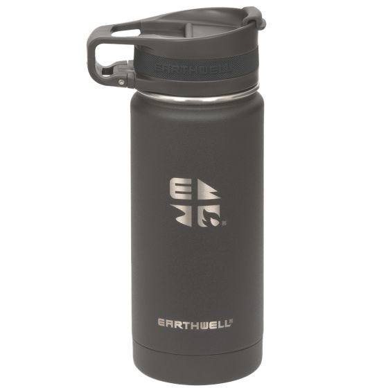 Termo con sistema de vacío Earthwell Roaster Loop de 473 ml en Volcanic Black