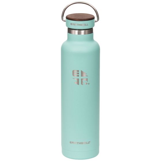 Termo con sistema de vacío Earthwell Woodie de 650 ml en Walnut / Aqua Blue