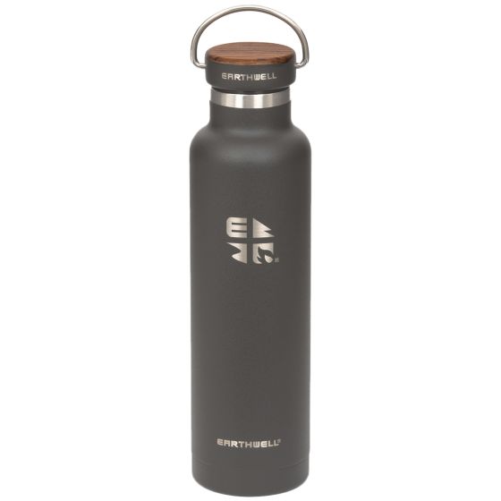 Termo con sistema de vacío Earthwell Woodie de 650 ml en Walnut / Volcanic Black