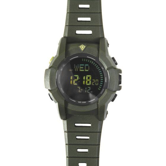 Reloj digital con brújula First Tactical Canyon en OD Green