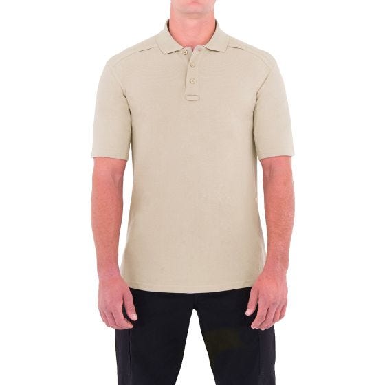 Polo de manga corta con portabolígrafos para hombre First Tactical hecho de algodón en caqui