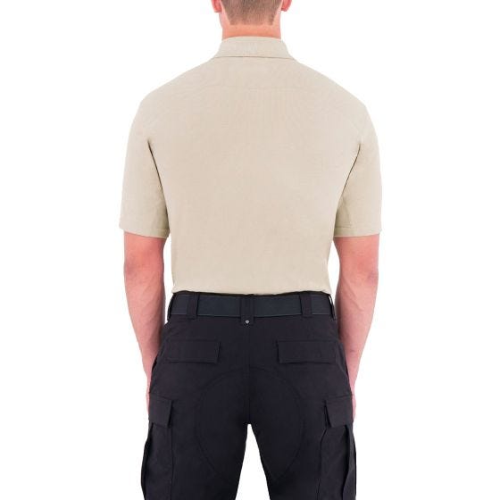 Polo de manga corta con portabolígrafos para hombre First Tactical hecho de algodón en caqui