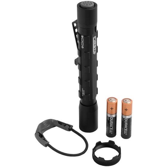 Linterna de bolsillo First Tactical de tamaño mediano en negro