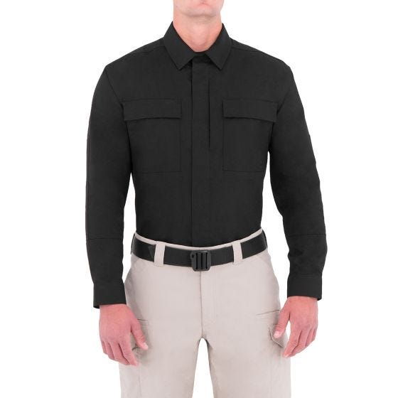 Camiseta de manga larga para hombre BDU First Tactical Specialist en negro