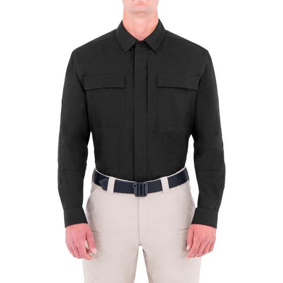 Camiseta de manga larga para hombre BDU First Tactical Tactix en negro
