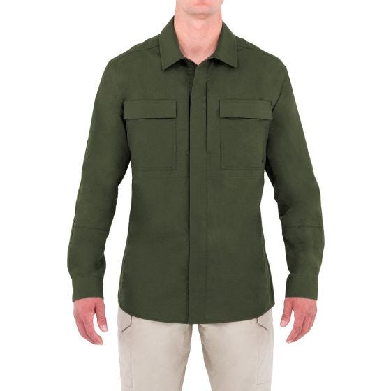 Camiseta de manga larga para hombre BDU First Tactical Tactix en OD Green