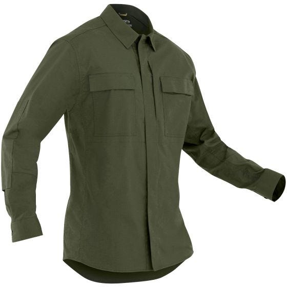Camiseta de manga larga para hombre BDU First Tactical Tactix en OD Green