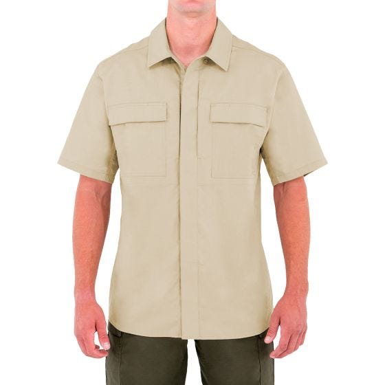 Camiseta de manga corta para hombre BDU First Tactical Tactix en caqui