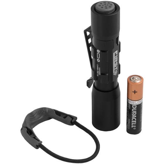 Linterna de bolsillo First Tactical de tamaño pequeño en negro