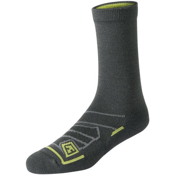 Par de calcetines de lana merino First Tactical de 6" para todo el año en Charcoal