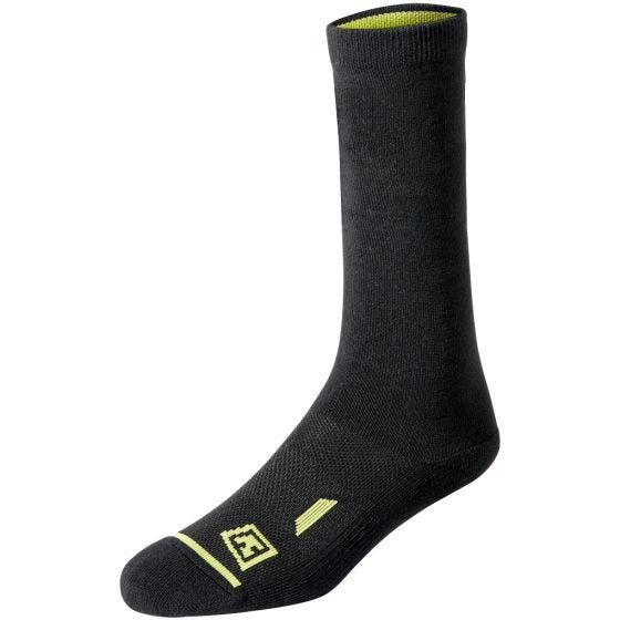 3 pares de calcetines de algodón First Tactical Duty de 6" en negro