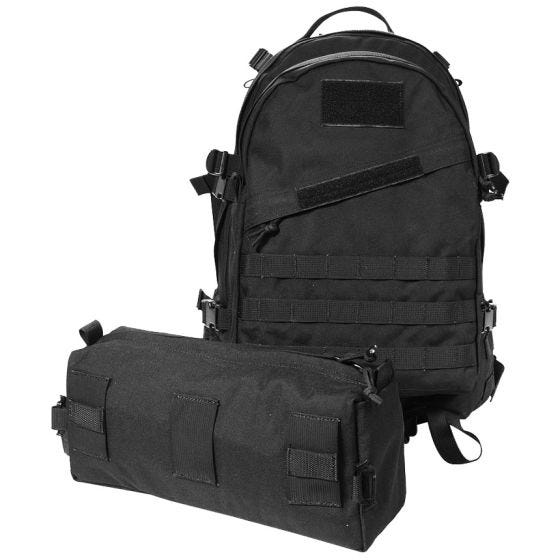 Bolsa adicional para fijar a la mochila Flyye AIII con sistema MOLLE en negro