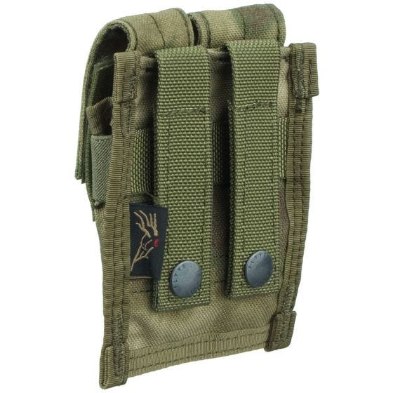 Portacargador doble de cartuchos de 9 mm Flyye con sistema MOLLE en A-TACS FG