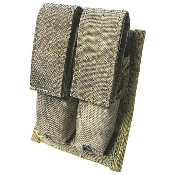 Portacargador doble de cartuchos de 9 mm Flyye con sistema MOLLE en A-TACS AU