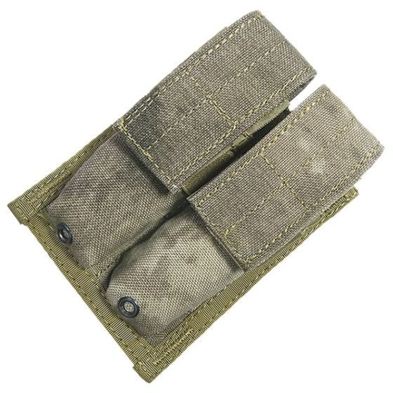 Portacargador doble de cartuchos de 9 mm Flyye con sistema MOLLE en A-TACS AU