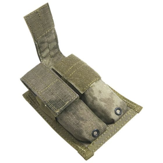 Portacargador doble de cartuchos de 9 mm Flyye con sistema MOLLE en A-TACS AU