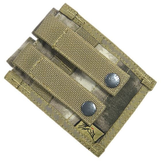 Portacargador doble de cartuchos de 9 mm Flyye con sistema MOLLE en A-TACS AU