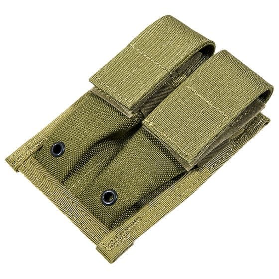 Portacargador doble de cartuchos de 9 mm Flyye con sistema MOLLE en caqui