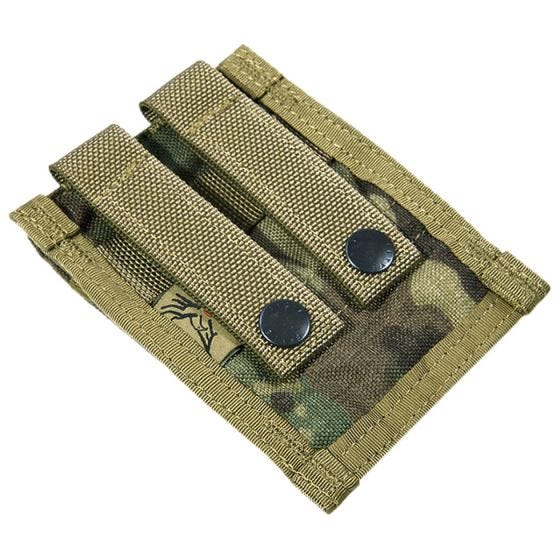 Portacargador doble de cartuchos de 9 mm Flyye con sistema MOLLE en MultiCam