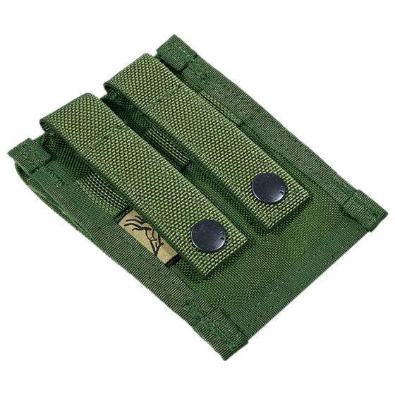 Portacargador doble de cartuchos de 9 mm Flyye con sistema MOLLE en Olive Drab